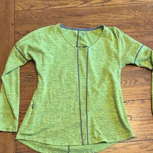 Title Nine Vibrant Yellow Top with Gray Accents